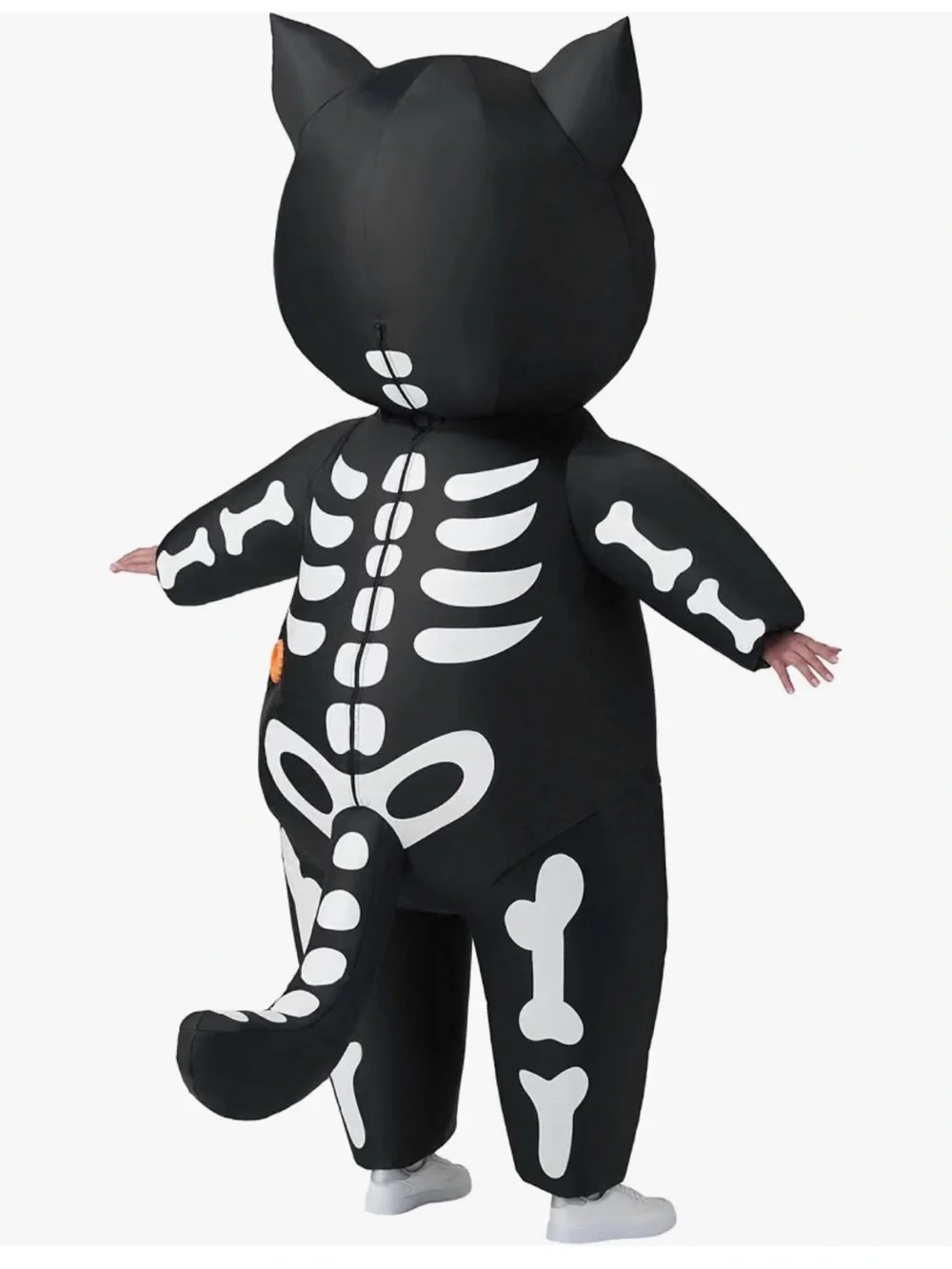 Skeleton Cat Blow Inflatable Kids Costumes , Child Size 7-10, Inflatable Costume